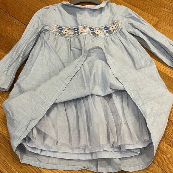 Mark & Spencer girls dress with scalloped Peter-pan collar and smocking detail - Picture 4 of 5